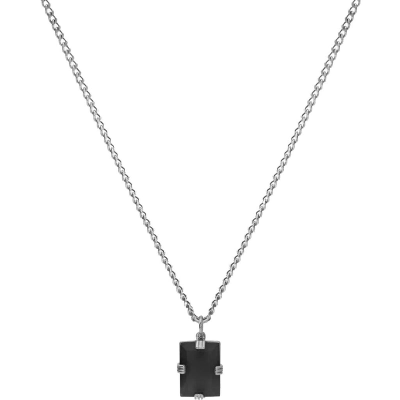 Miansai Mens Lennox Onyx Necklace, Sterling Silver | 24in.