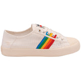 Gola Ladies Coaster Rainbow Weave Sneaker | Off White/Multi