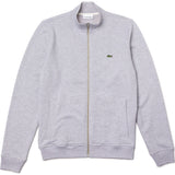 Lacoste Men's Zippered Stand-Up Fleece Sweatshirt | Silver Chine/CCA