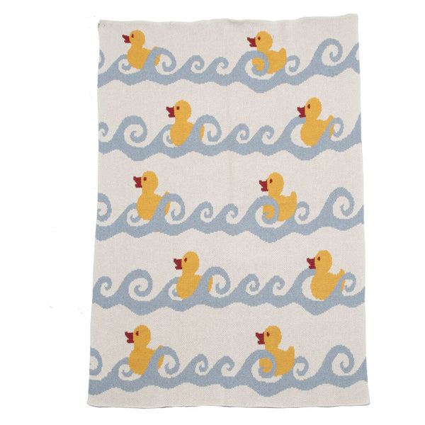 In2green Baby Ducky Eco Throw | Milk/White