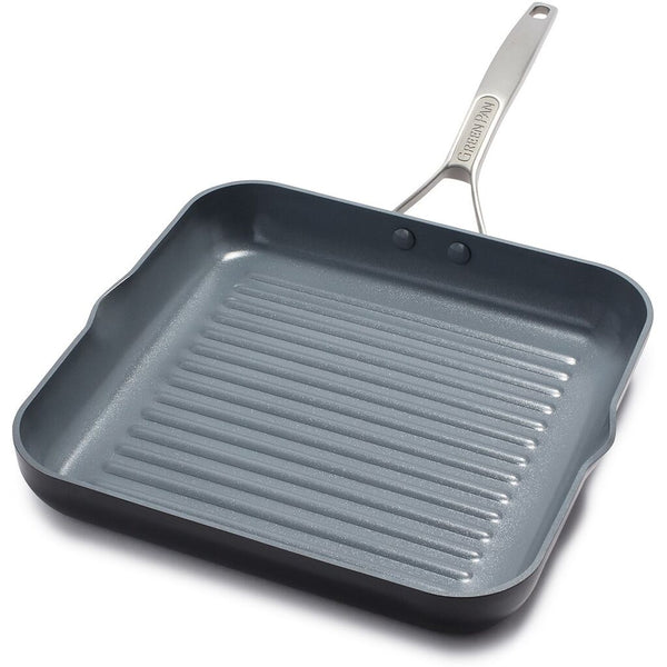 Greenpan Paris Pro Ceramic Nonstick Square Grillpan With Spouts | 11"
