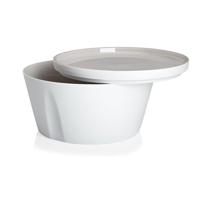 Degrenne L'Econome Starck Porcelain Straight Bowl & Dinner Plate | 7"