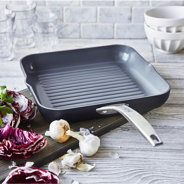 Greenpan Paris Pro Ceramic Nonstick Square Grillpan With Spouts | 11"