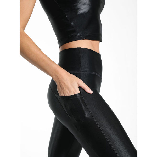 Koral Tempo Infinity Ankle-Length High Rise Leggings For Women | Black