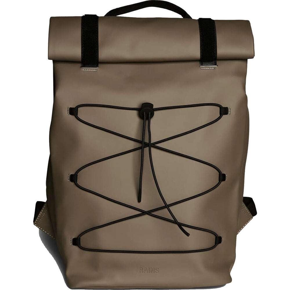 rains velcro rolltop backpack Rucksack bringing a touch of originality while remaining sober Black Rains Roll Top Backpack