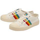 Gola Ladies Coaster Rainbow Weave Sneaker | Off White/Multi