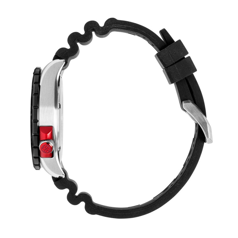 Columbia Pacific Outlander Black 3-Hand Date Men's Lifestyle Analog Watch | Black Silicone