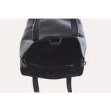 Kiko Leather Side Weaved Tote Bag | Black