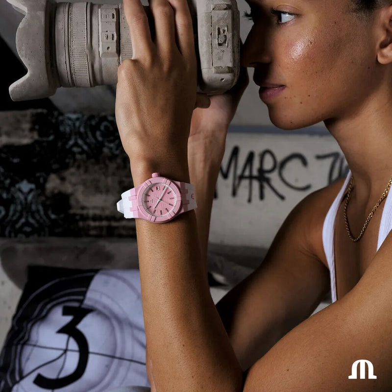 Maurice Lacroix Aikon Tide Watch | Light Pink/White