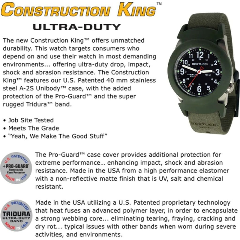 Bertucci A-2S Construction King Watch | Foliage Tridura Band + Pro-Guard