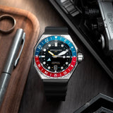Spinnaker Watch Dumas GMT Automatic | Black Dial with Solid Stainless Steel Band