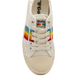 Gola Ladies Coaster Rainbow Weave Sneaker | Off White/Multi
