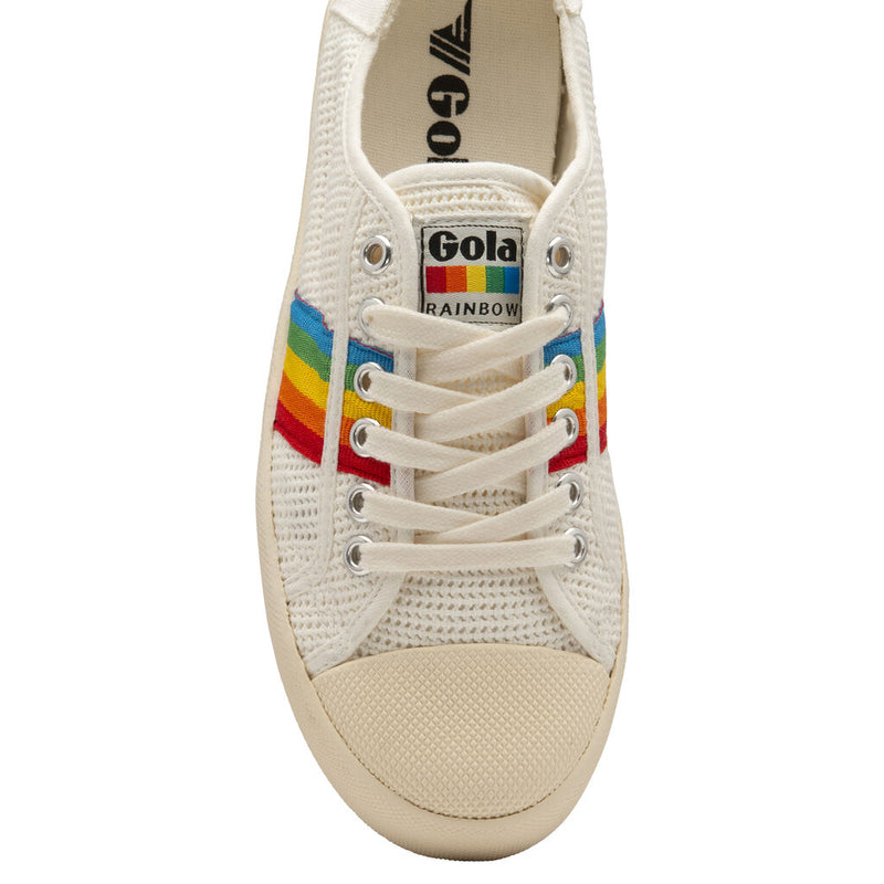 Gola Ladies Coaster Rainbow Weave Sneaker | Off White/Multi