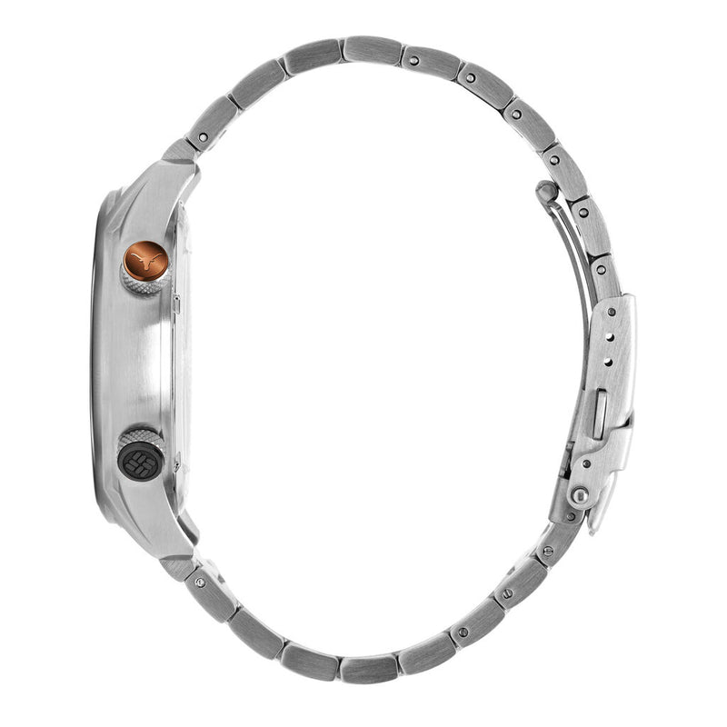 Columbia Collegiate Outbacker Texas Longhorns Men's Analog Watch | Stainless Steel Bracelet