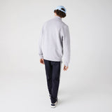 Lacoste Men's Zippered Stand-Up Fleece Sweatshirt | Silver Chine/CCA