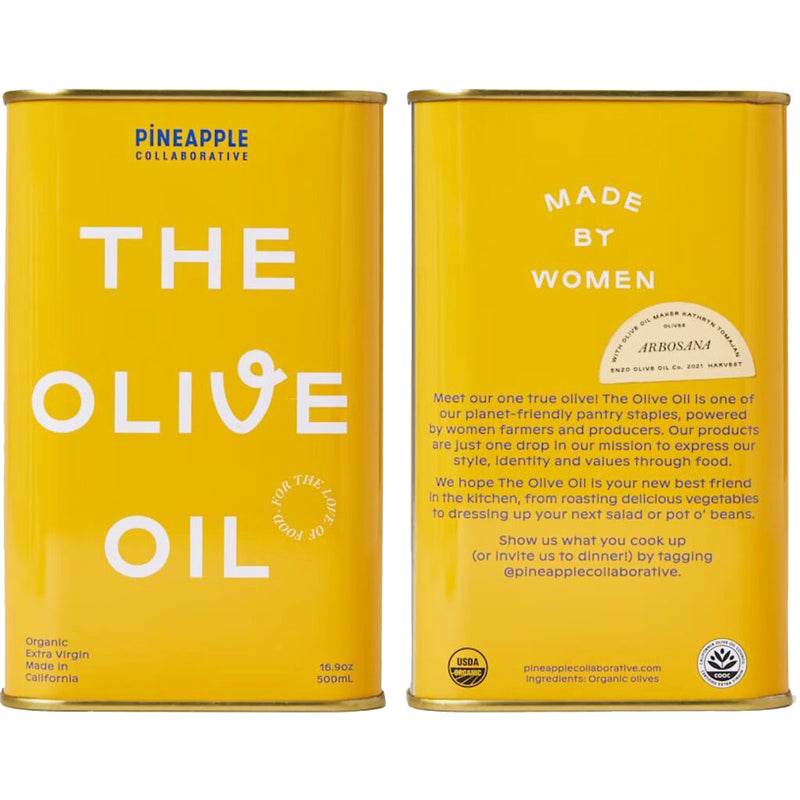 Pineapple Collaborative The Organic Extra Virgin Olive Oil | Yellow Tin |16.9 oz