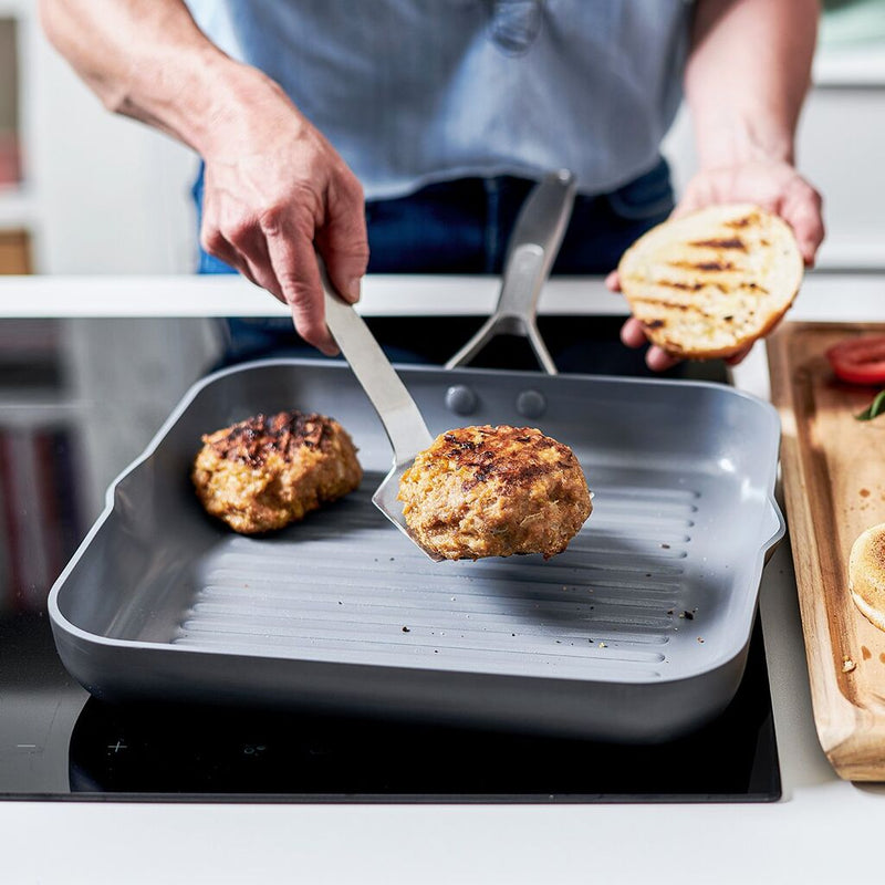 Greenpan Paris Pro Ceramic Nonstick Square Grillpan With Spouts | 11"