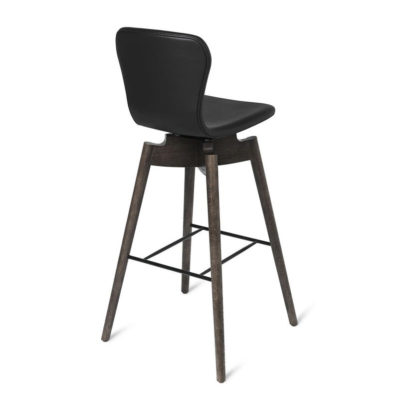 Mater Furniture Shell Bar Stool Counter 28.3" | Sirka Grey Stained Solid Oak