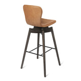 Mater Furniture Shell Bar Stool Counter 28.3" | Sirka Grey Stained Solid Oak