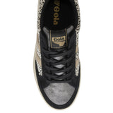 Gola Women's Superslam Sneakers | Black/Cheetah/Gold