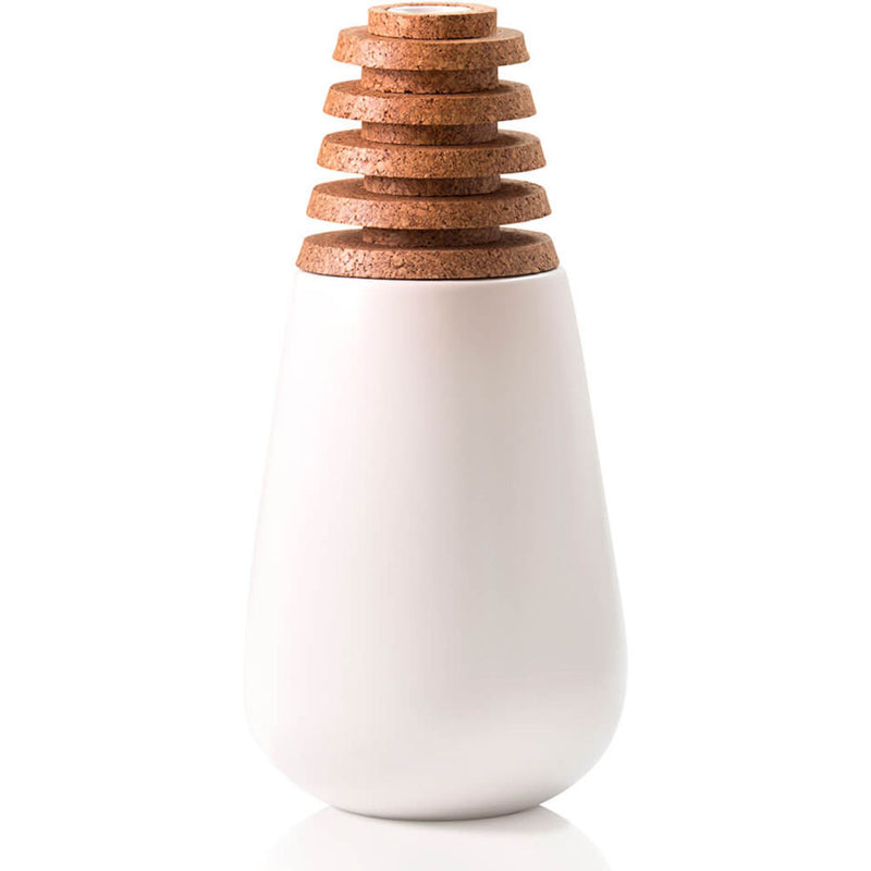 Aesthetic Content Halo Ceramic & Cork Vase | White 2000103