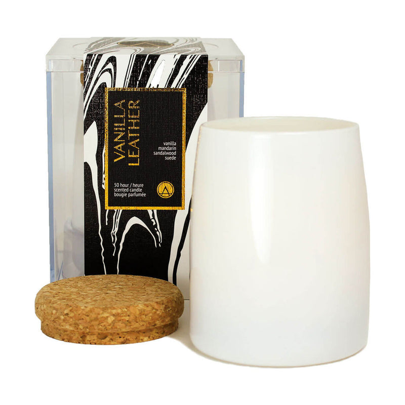 ACDC Candle Co. 9.5 oz Scented Soy Jar Candle | Vanilla Leather and Orange 2000215