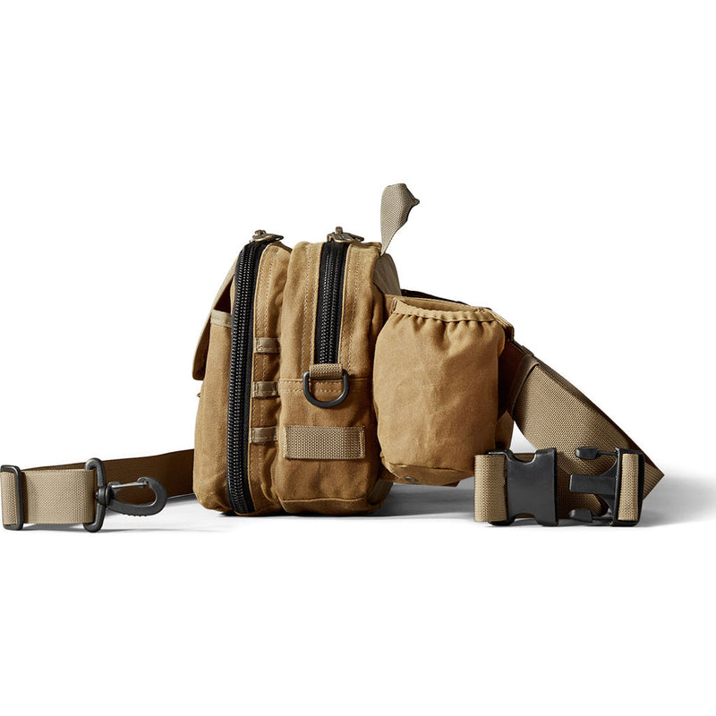 filson tackle bag Tin Cloth Fishing Pack secure fit. Filson Compact Fishing Waist Pack