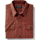 Filson Lightweight Short Sleeve Kitsap Work Shirt | Red/Gray Checkered 20002811 L