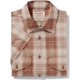 Filson Filson's Short Sleeve Feather Cloth Shirt | Brown/Cream Plaid 20008229 M