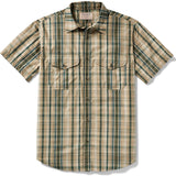 Filson Filson's Short Sleeve Feather Cloth Shirt | Khaki/Olive/Blue Plaid 20008229 M