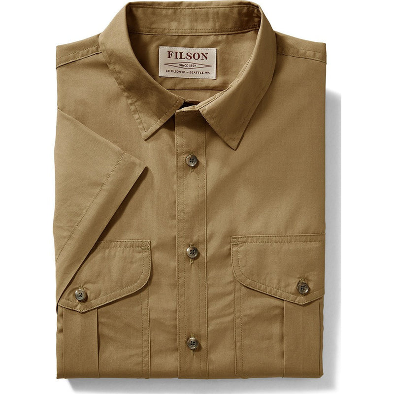 Filson Filson's Short Sleeve Feather Cloth Shirt | Rugged Tan 20008229 L
