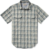 Filson Twin Lakes Short Sleeve Sport Shirt | Blue/White Moss Plaid 20008230 S