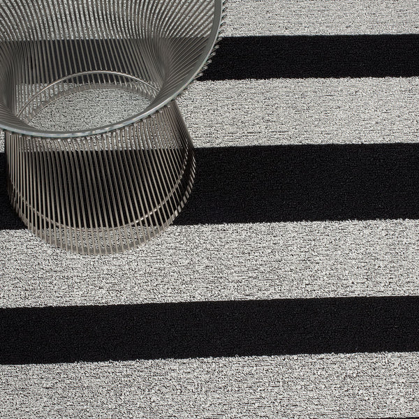 Chilewich Bold Stripe Shag Doormat | Black/ White - 200126-002