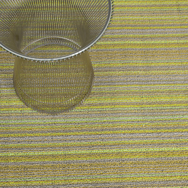 Chilewich Skinny Stripe Shag Mat |  Citron - 200134-004