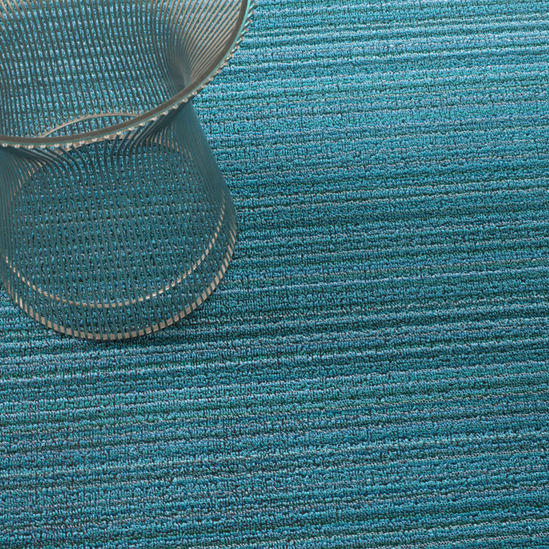 Chilewich Skinny Stripe Shag Mat |  Turquoise - 200134-016