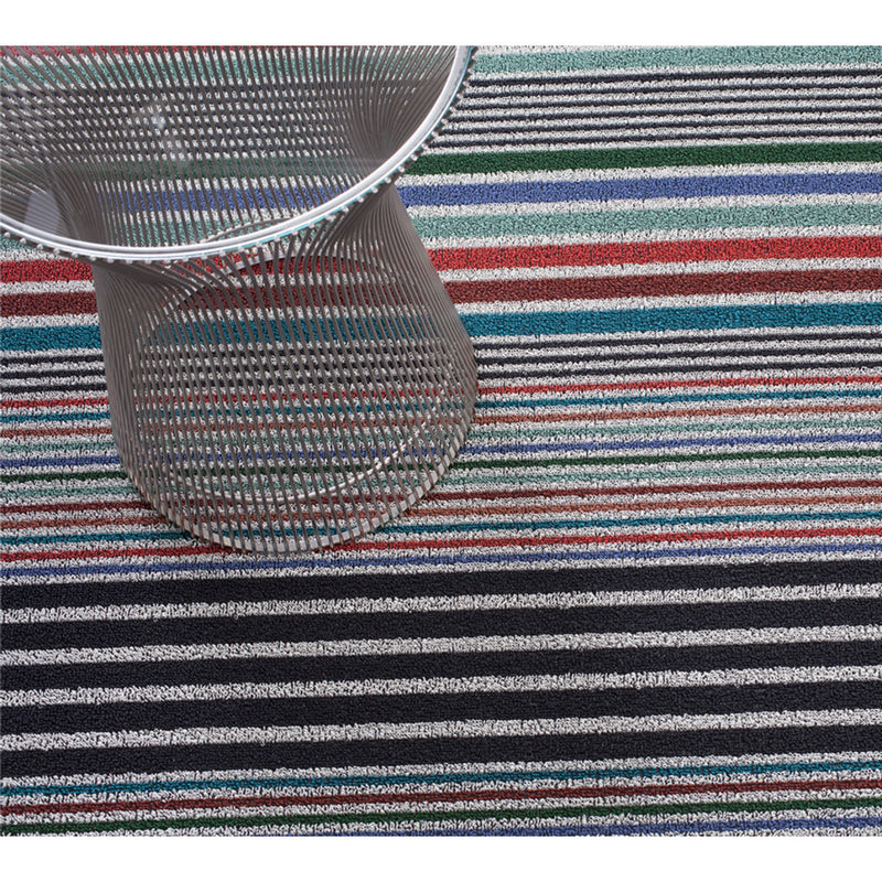 Chilewich Mixed Stripe Shag Doormat | Candy - 200383-004