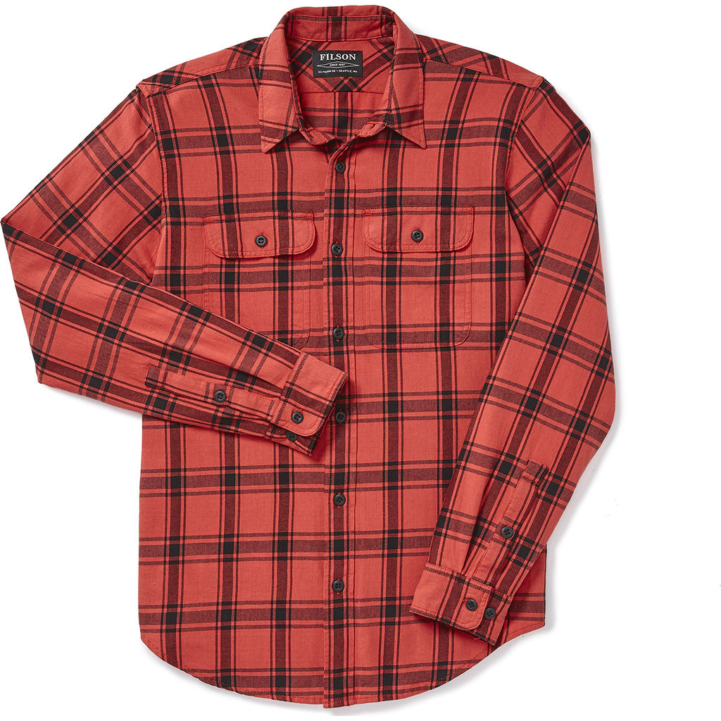 Filson Scout Shirt – Red Oak Tan Black Gold Blue White Flannel, Men’s Long Sleeve Button-Up, Plaid, NWT