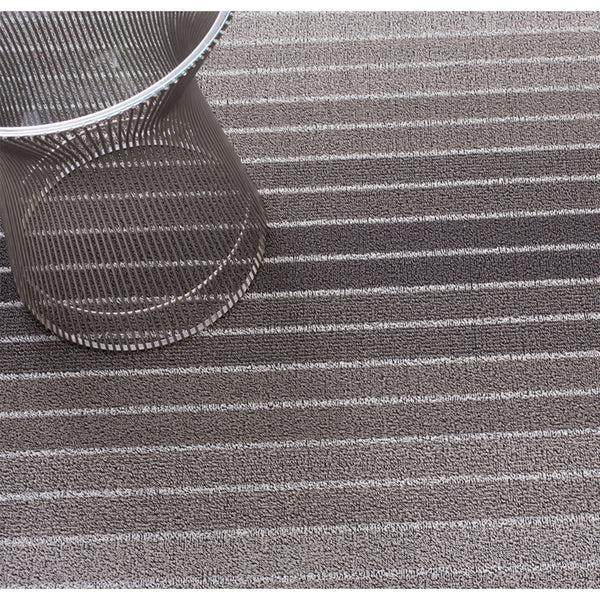Chilewich 18x28 Block Stripe Shag Doormat | Taupe - 200498-003