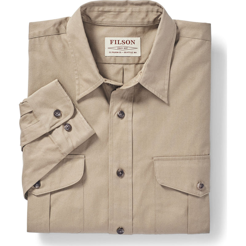Filson 100% Cotton Men's Long Sleeve Safari Cloth Shirt