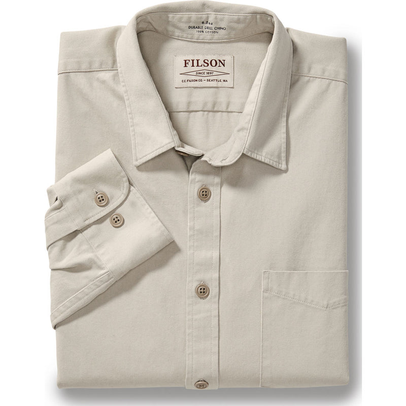 Filson 6.5 oz Chino Shirt | Light Gravel- 20067690--M