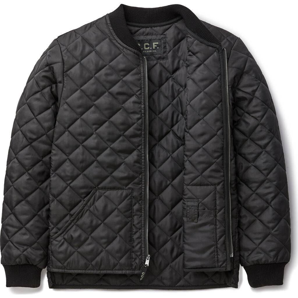 Filson Men's Small C.C.F. Quilted Utility Jacket | Black – Sportique