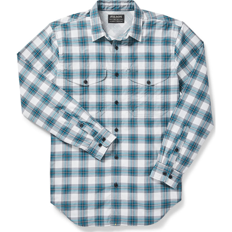 Filson Twin Lakes Sport Shirt | White/Blue/Grey- 20095429--XXXL