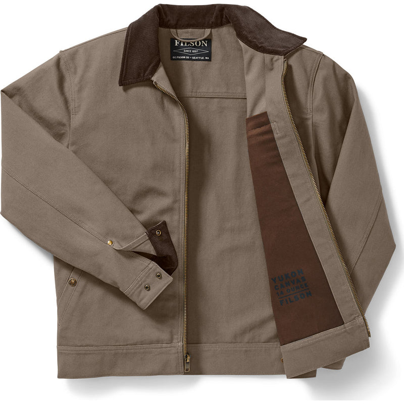 Filson Panama Weave 100% Cotton Men's Tacoma Work Jacket - Dark Mushroom