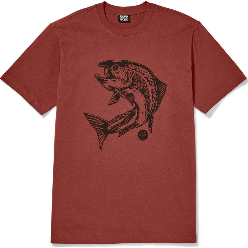 Filson Short Sleeve Outfitter Graphic Tee | Brick Red- 20105782--XL