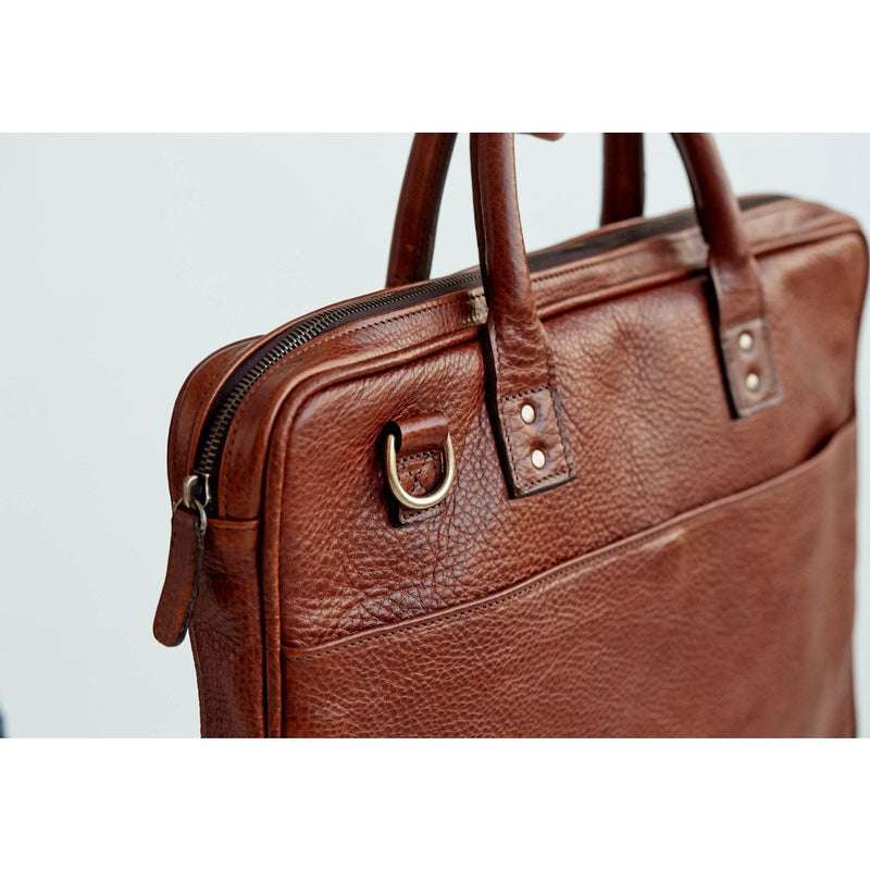 ONA Kingston Leather Briefcase | Walnut