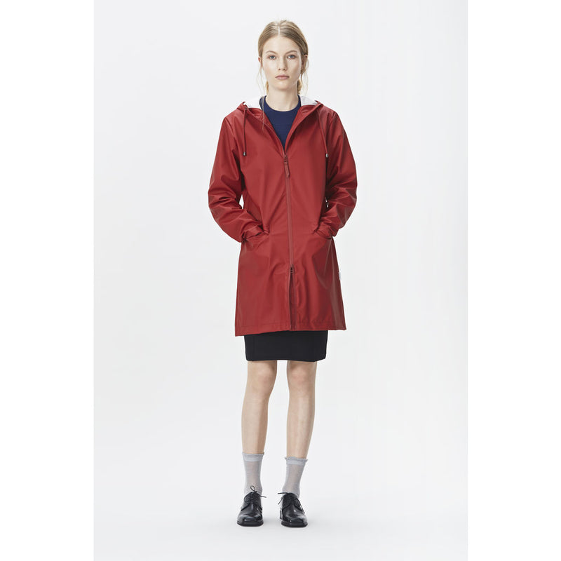 Rains Women's W Coat | Scarlet