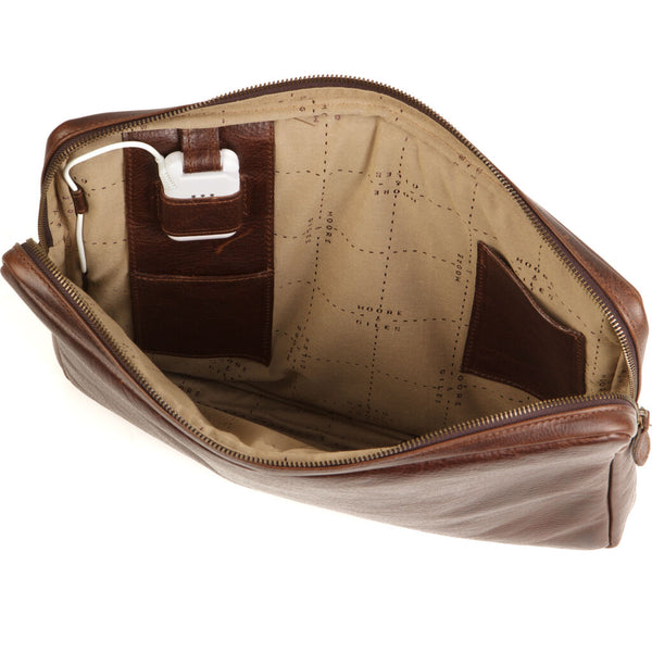 Moore & Giles Tech Sleeve | Titan Milled Brown