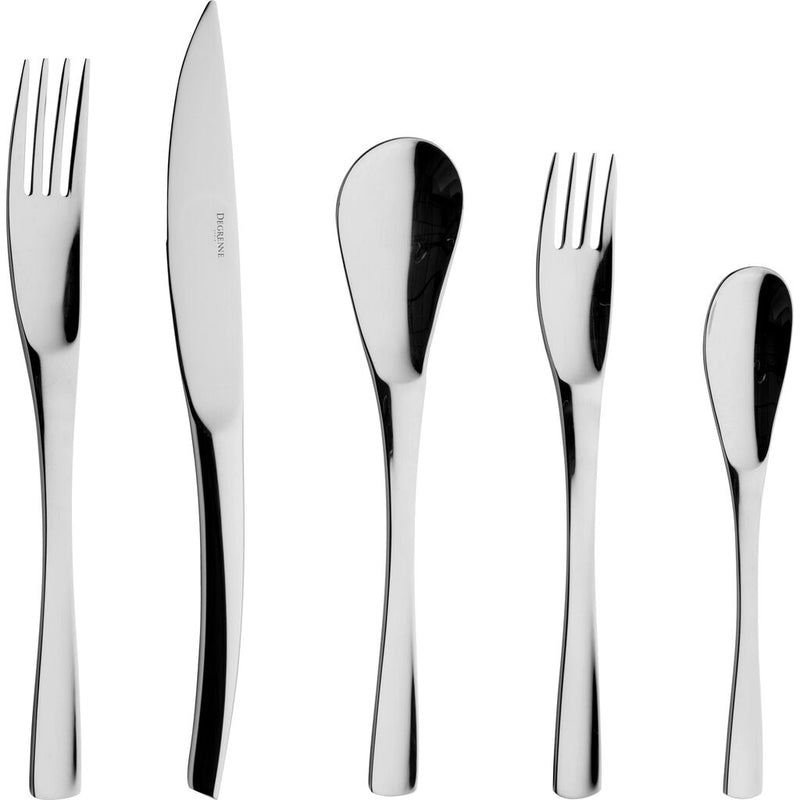 XY Black Mirror Finish 5pc Set by Guy Degrenne – Wine And Tableware