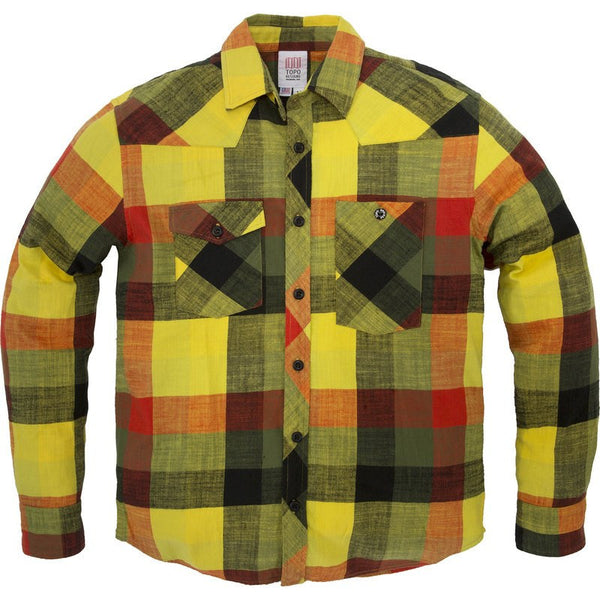 Topo Designs Plaid Flannel Work Shirt | Yellow/Black