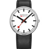 Mondaine Official Swiss Railways Giant BackLight Pay Chip Watch 42mm | White Dial/Black